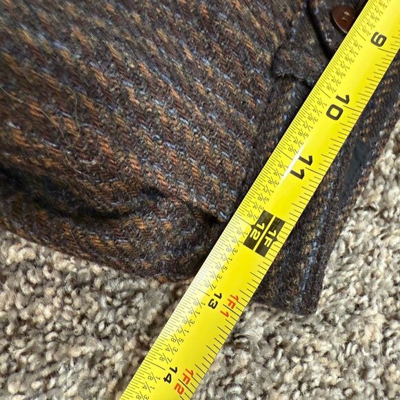 Vintage High Waisted Plaid Pants Brown Black Wool Straight Leg San Gallo 6 Small - Picture 4 of 7